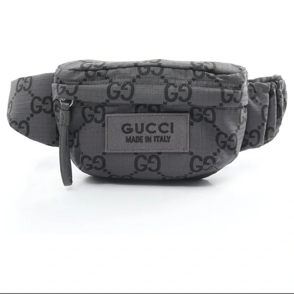 Gucci Dark Gray GG Pattern Belt Bag - Picture 2 of 8
